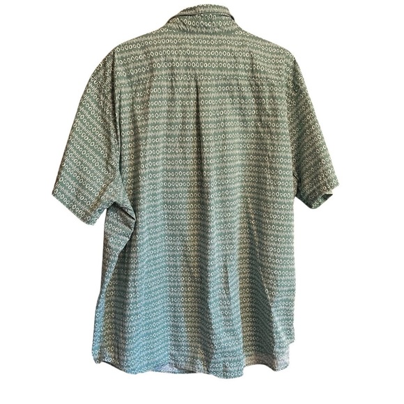 Sonoma Short Sleeve Men’s Green Pattered Shirt-Size 4XB - Picture 2 of 13